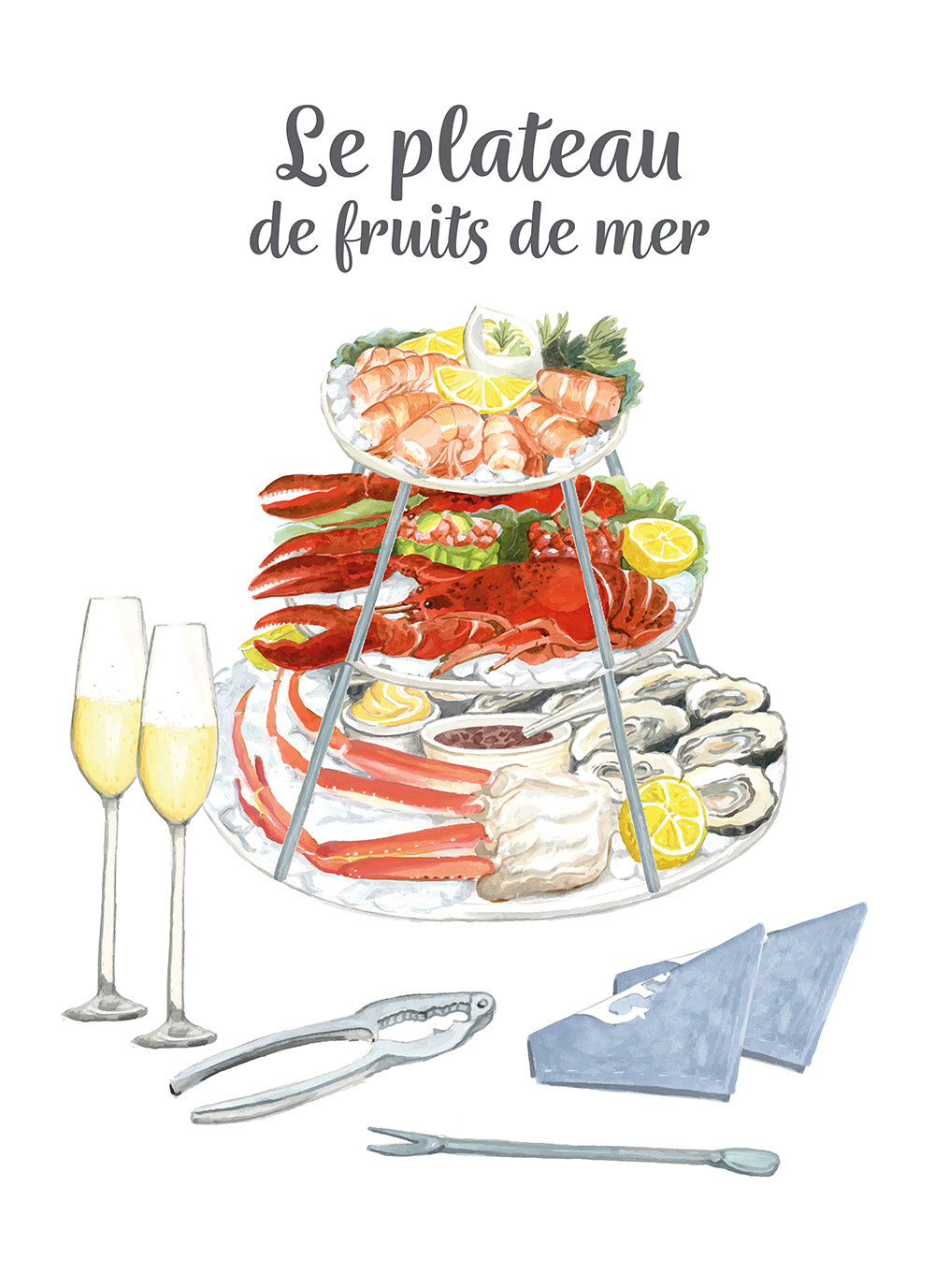Plateau fruits de mer - Linge de maison / Seafood platter - Kitchen Linen - Collection 2024 Maison Lorrain