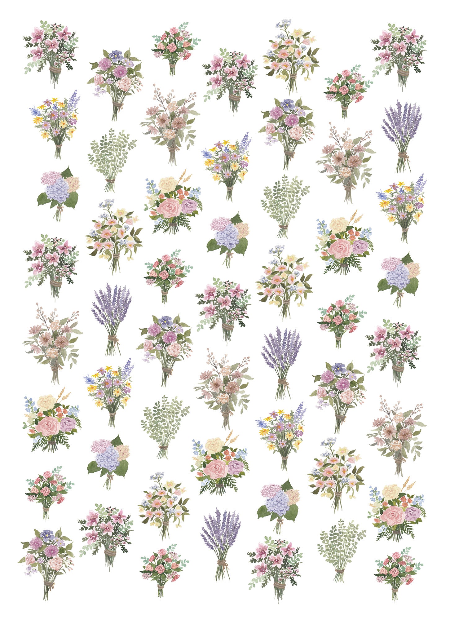NEW Carte de souhaits - Les Bouquets / Greeting Card