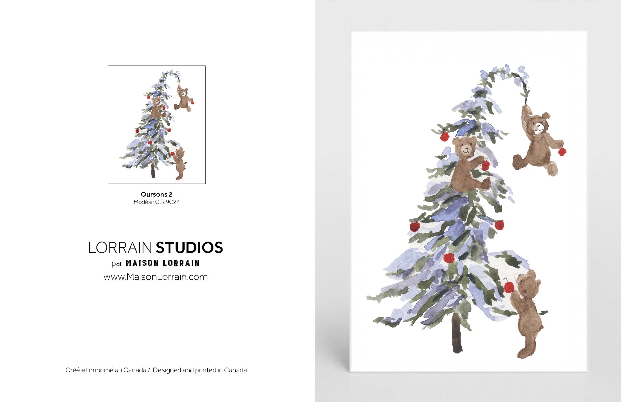 NEW Carte de souhaits - Oursons 2 / Greeting Card