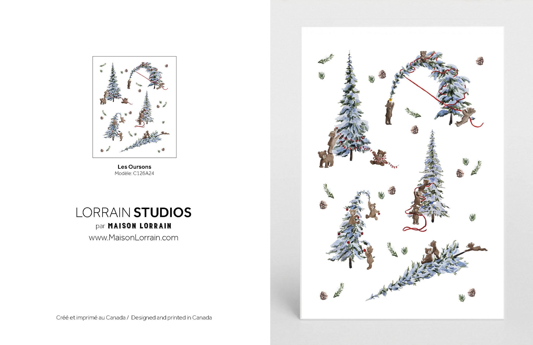 NEW Carte de souhaits - Les Oursons / Greeting Card