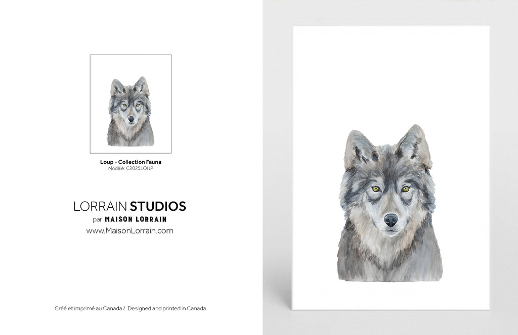 NEW Carte de souhaits - Loup / Greeting Card