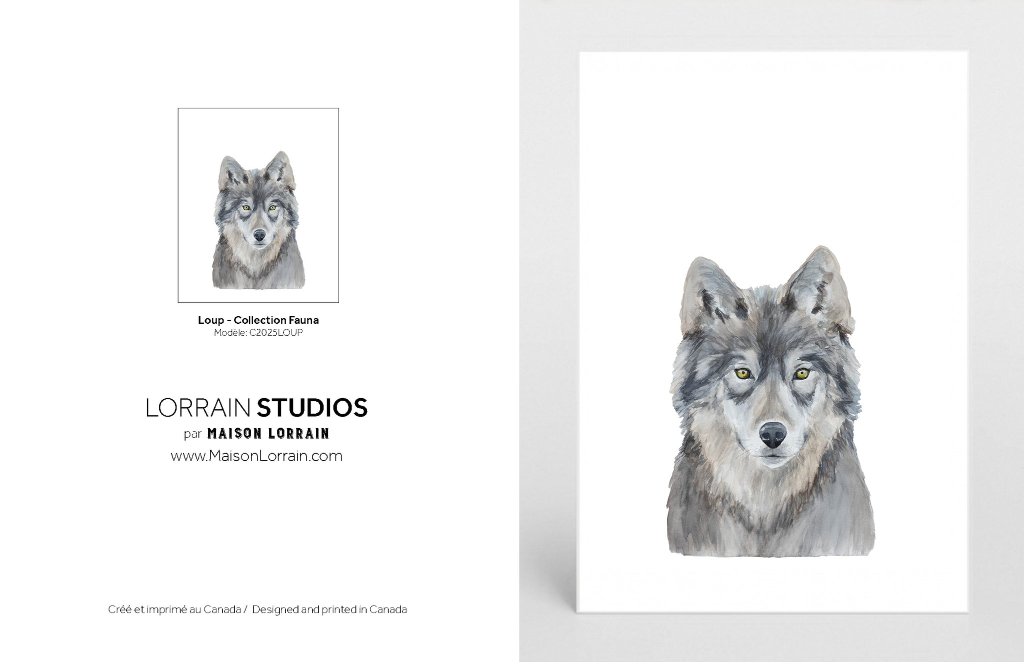 NEW Carte de souhaits - Loup / Greeting Card