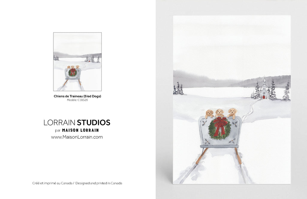 NEW Carte de souhaits - Chiens de Traineau / Greeting Card
