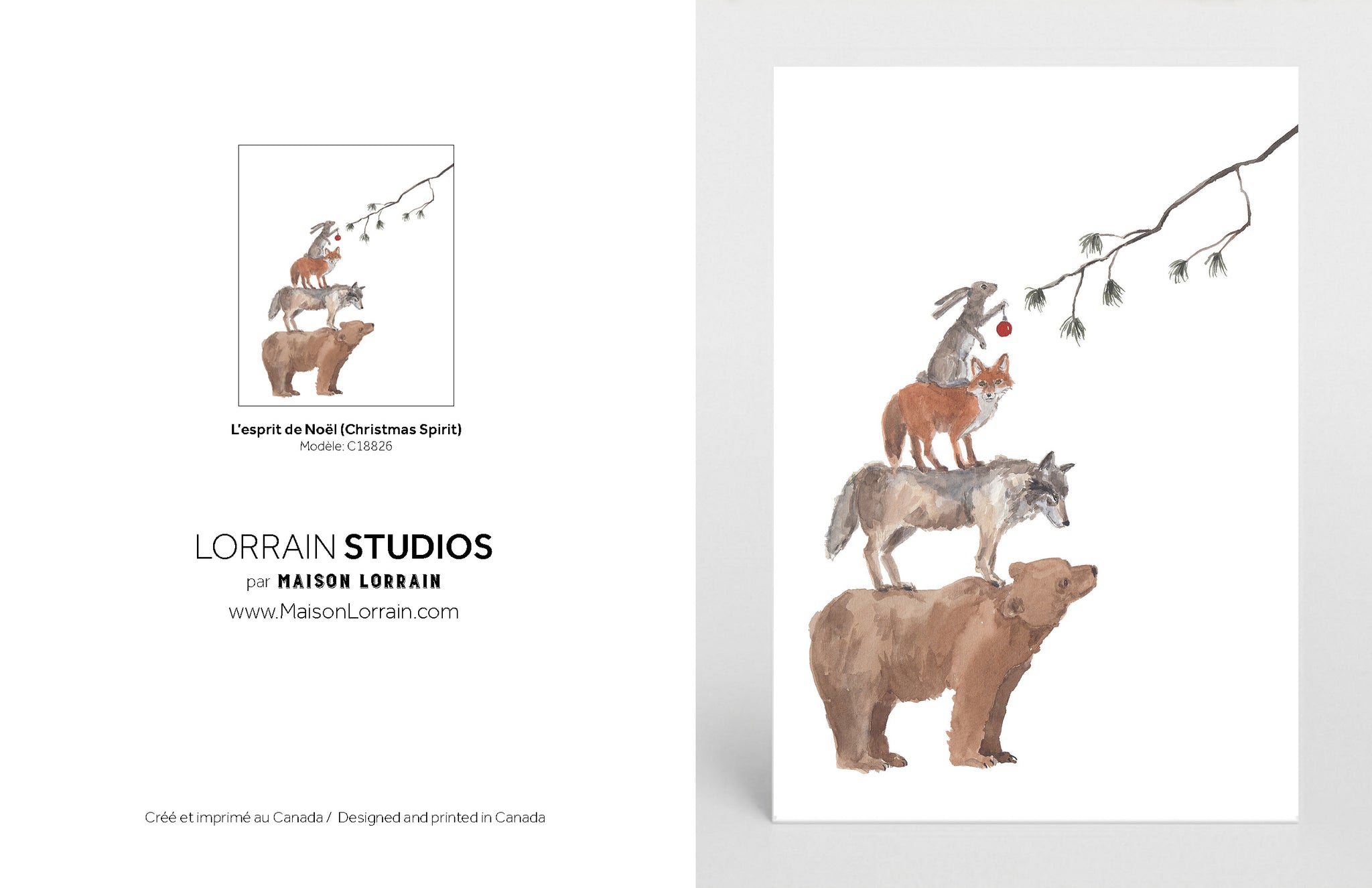 NEW Carte de souhaits - Esprit de Noel / Greeting Card