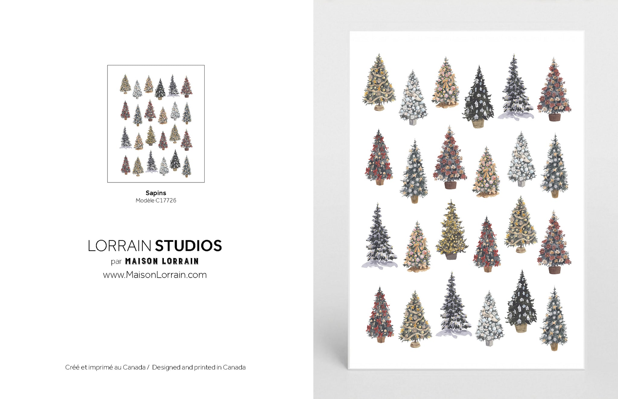 NEW Carte de souhaits - Les Sapins / Greeting Card