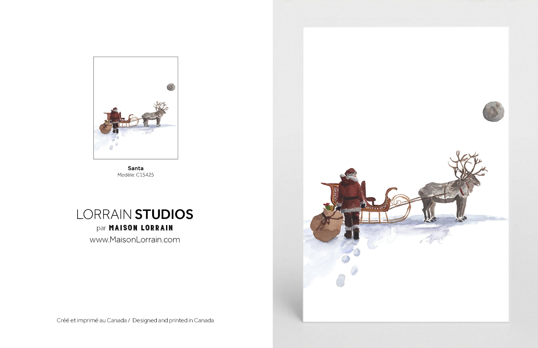 NEW Carte de souhaits - Santa / Greeting Card