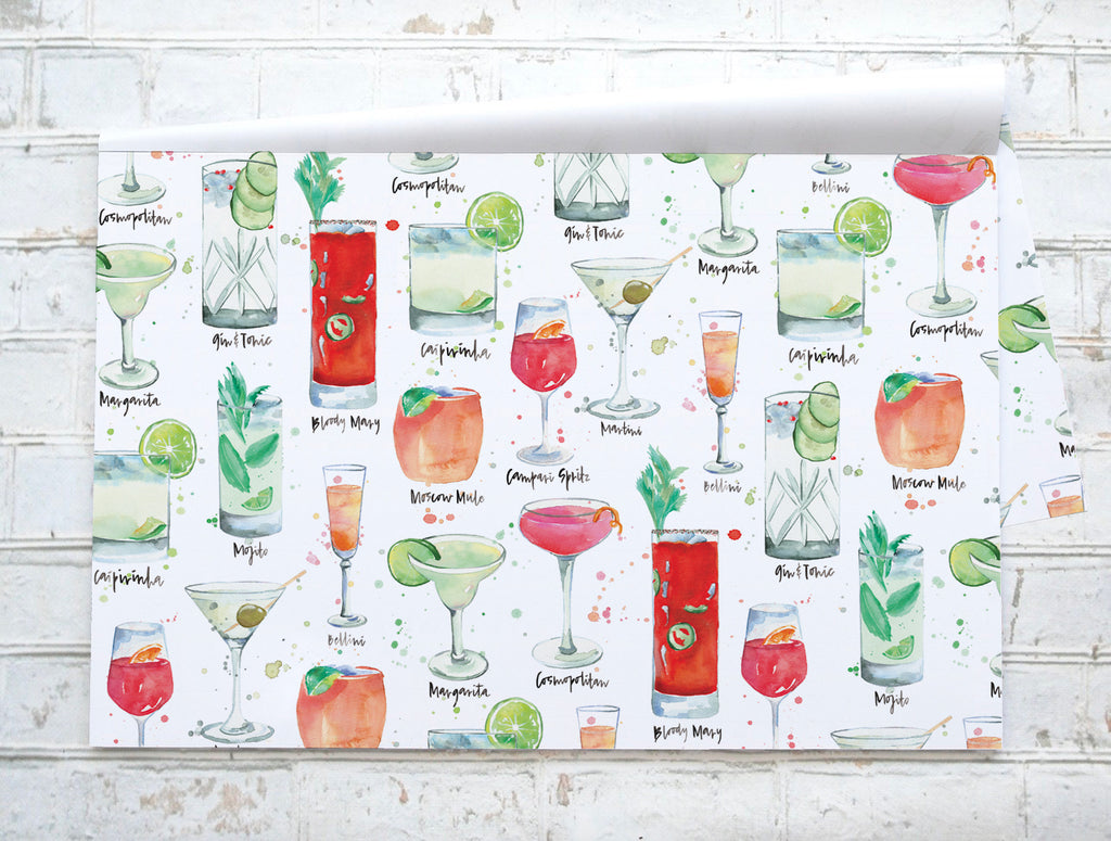Cocktails - Napperons de papier / Paper placemats