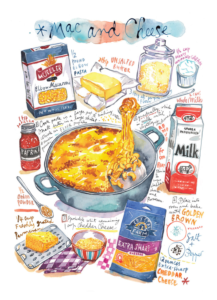 Mac and cheese - Linge de maison / Macaroni and cheese Kitchen Linen