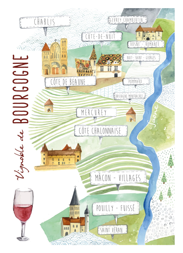 Vignoble de Bourgogne - Linge de maison / Kitchen Linen