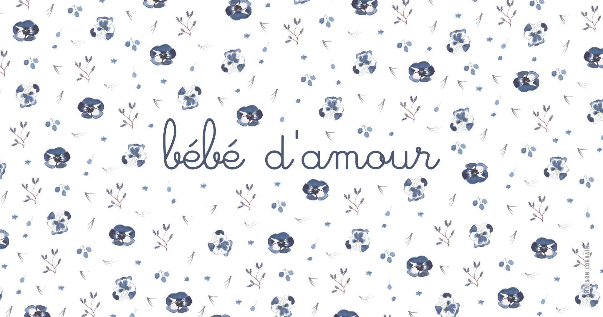 Napperon de Vinyle pour Bébé - Bébé d’amour bleu - Collection Bébé
