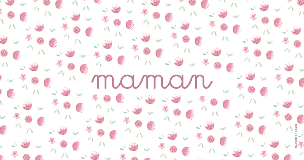 Napperon de Vinyle pour Bébé - Maman Rose - Collection Bébé