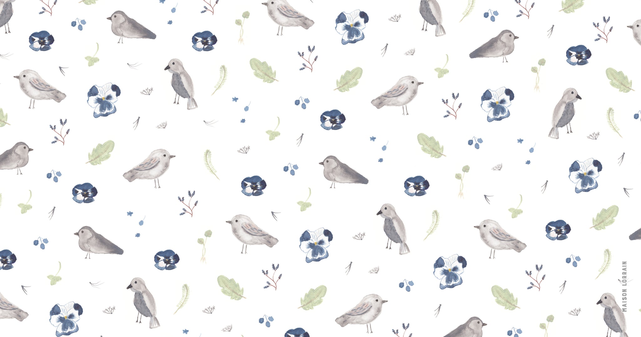 Napperon de Vinyle pour Bébé - Petits oiseaux garcon - Collection Bébé