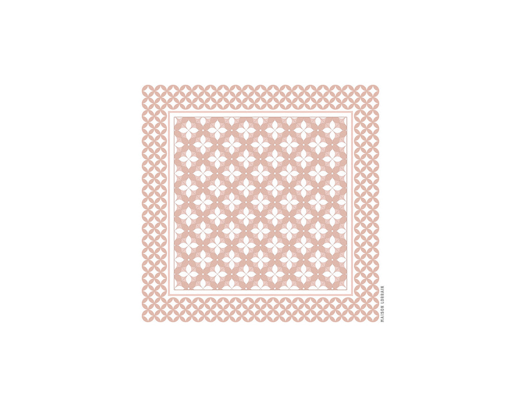 Sous-verres de Vinyle (4) Blush / Vinyl Coasters (4) - Motif petite fleur blush