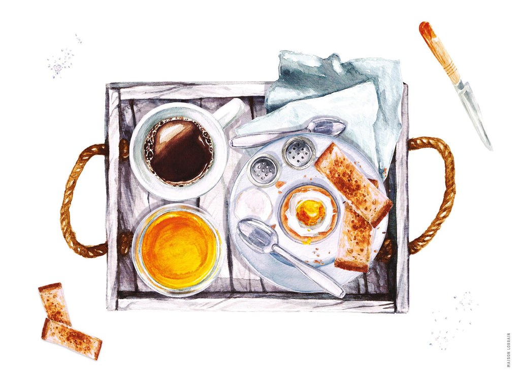Napperon de Vinyle - Planche Dejeuner / Breakfast board