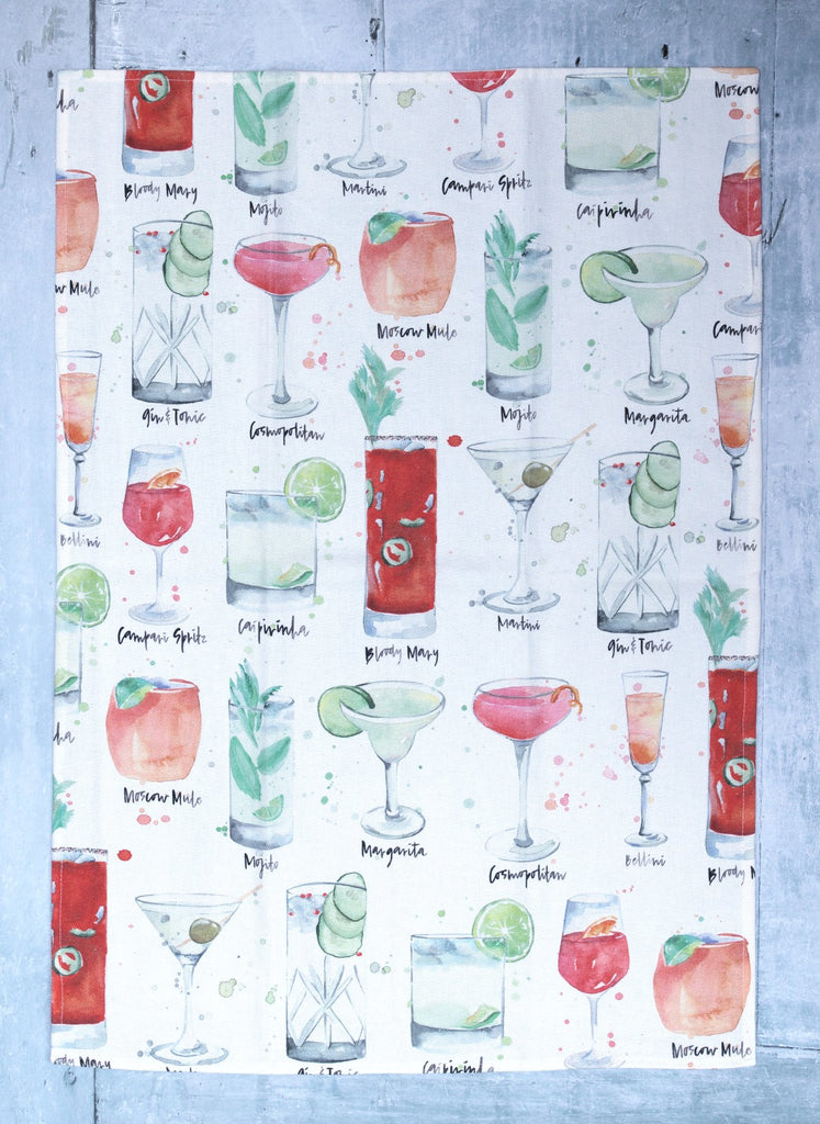 "Cocktails" - Linge a vaisselle / Tea Towel